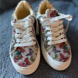 Betsey Johnson Beaded Sneakers - 6
